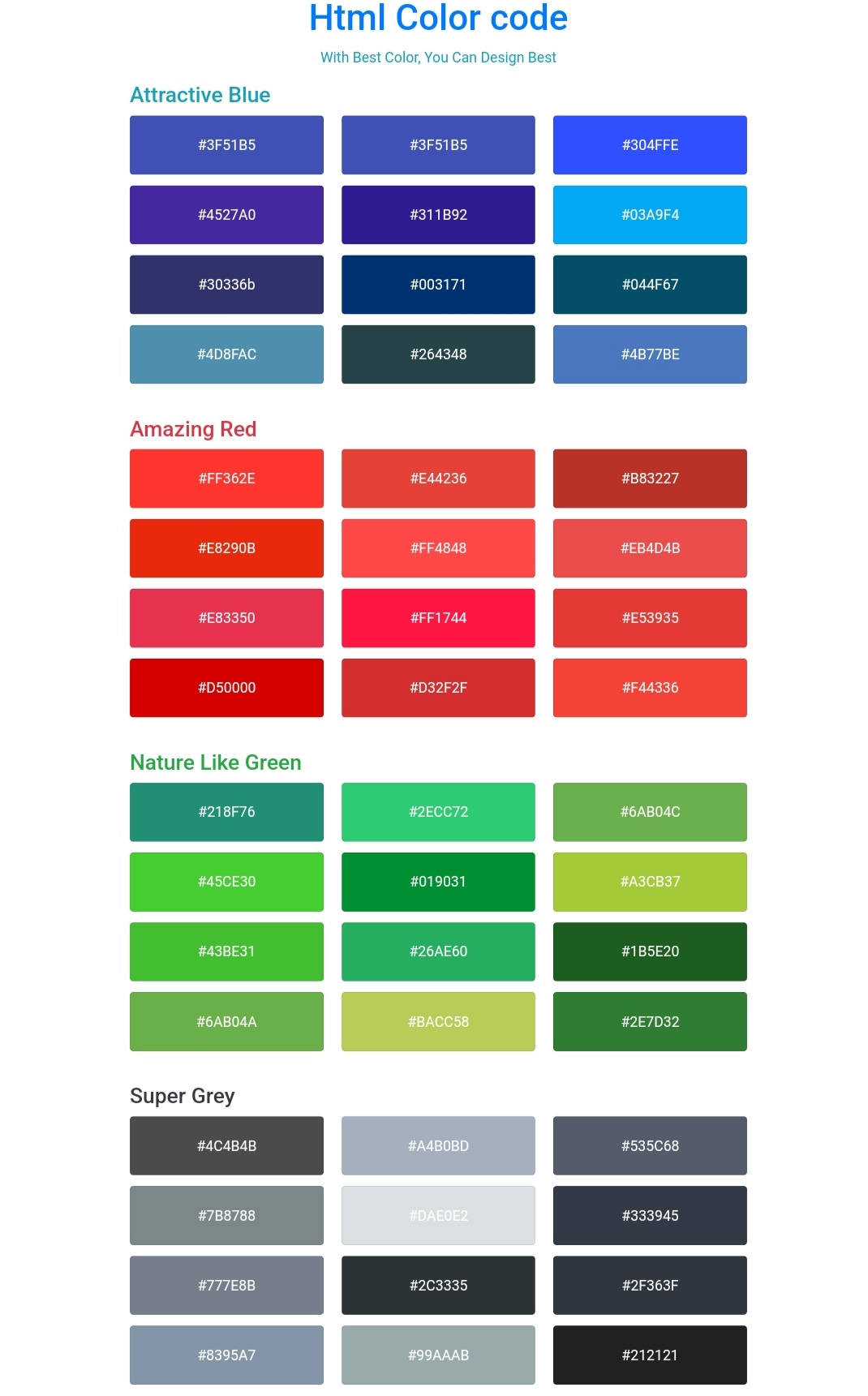 Html color code